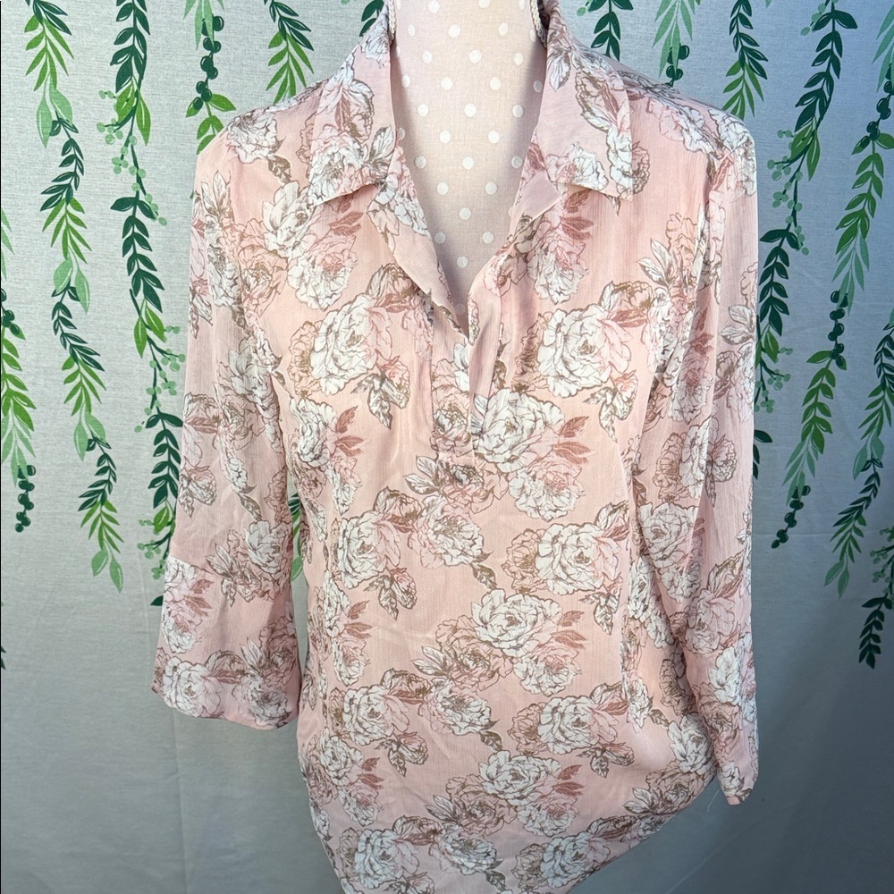 Kut from the Kloth Pink Floral Blouse E2